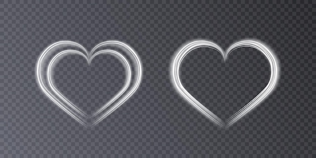 Glowing heart. A wonderful way to express your feelings of love. Vector