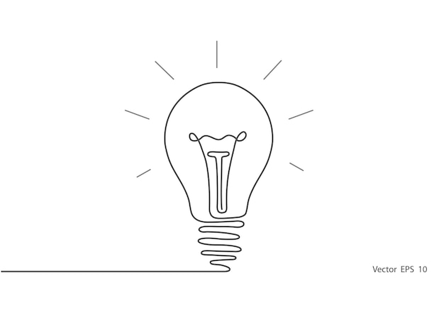 Glowing light bulb Business concept