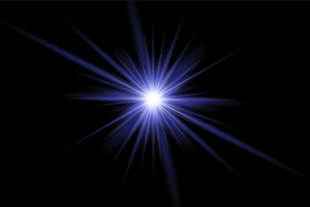 Glowing light burst explosion. decoration with ray sparkles. Bright star