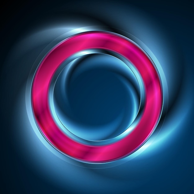 Glowing neon bright ring abstract background