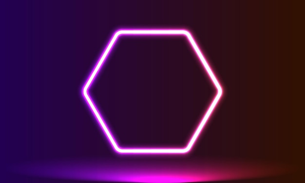 Glowing Neon Light Frame Background