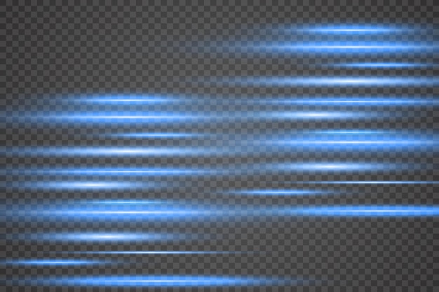 Glowing neon lines on a transparent background Abstract digital design