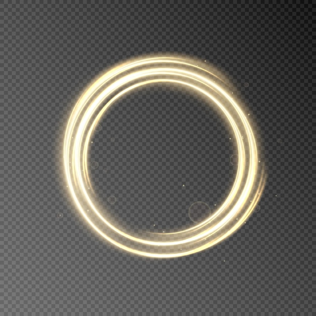 Glowing swirl. Curve light effect Bright line. Glowing White Circle.PNG Glowing swirl of Golden.