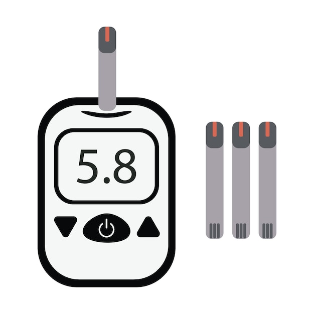 Glucometer set electronic glucometer and standard test strips testing tool for people with diabetes.