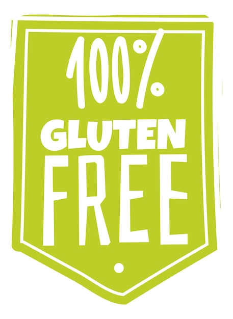 Gluten free food sticker Green healthy product