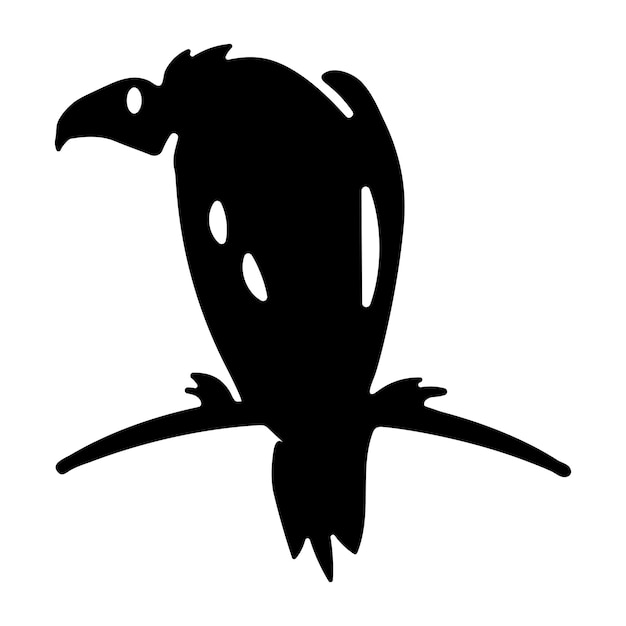 Vector a glyph style icon of vulture