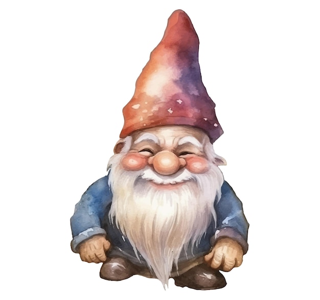 gnome watercolor illustration