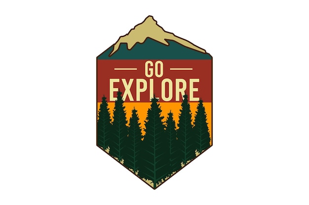 Go Explore Hand Drawn Design Illustration