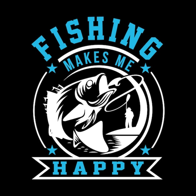 Go fishing tshirt design with editable text