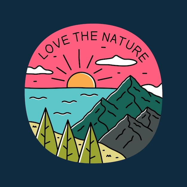 Go free go lively go nature wildlife design for badge sticker patch t shirt design etc