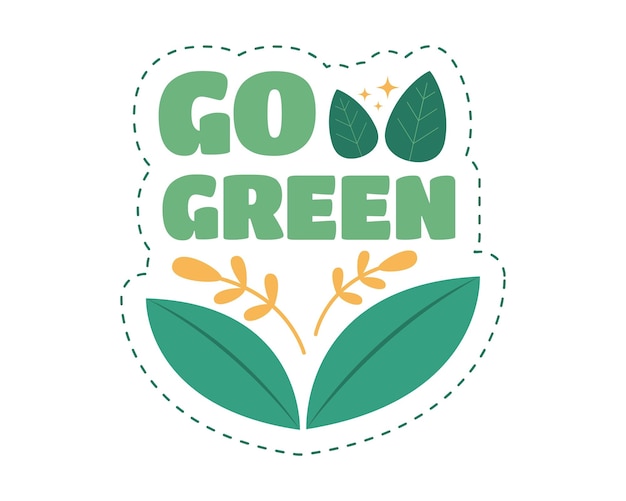 Go green concept with eco design vector illustration