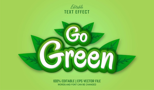 Go Green Editable Text Effect