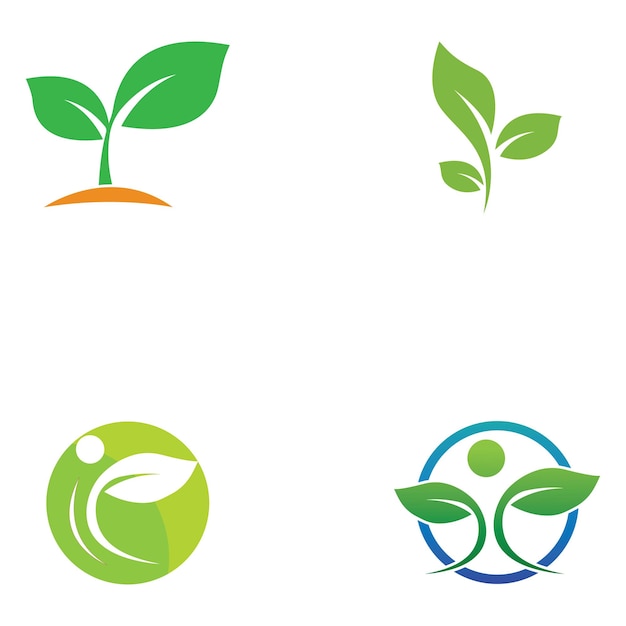 Go Green leaf ecology Logo nature element