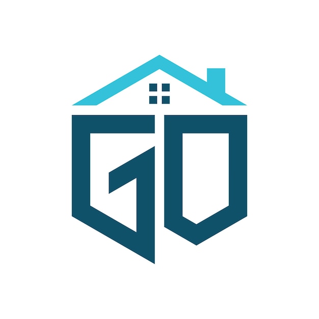 GO House Logo Design Template Letter GO Logo for Real Estate Construction or any House Related Business