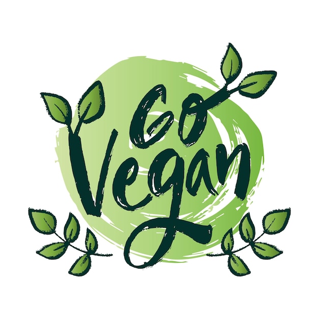 Go Vegan hand lettering