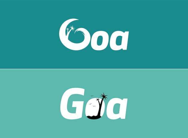 Goa city conceptual logo Vector logotype