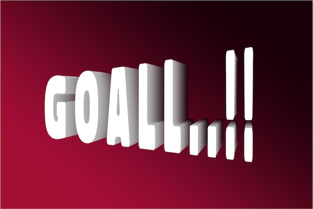 Goal 3d style text vector