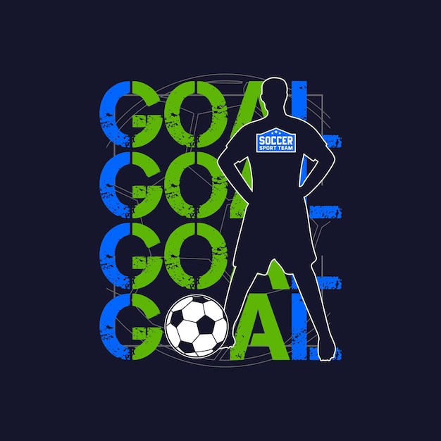 Vector goal football stylish tshirt and apparel abstract design vector print typography poster