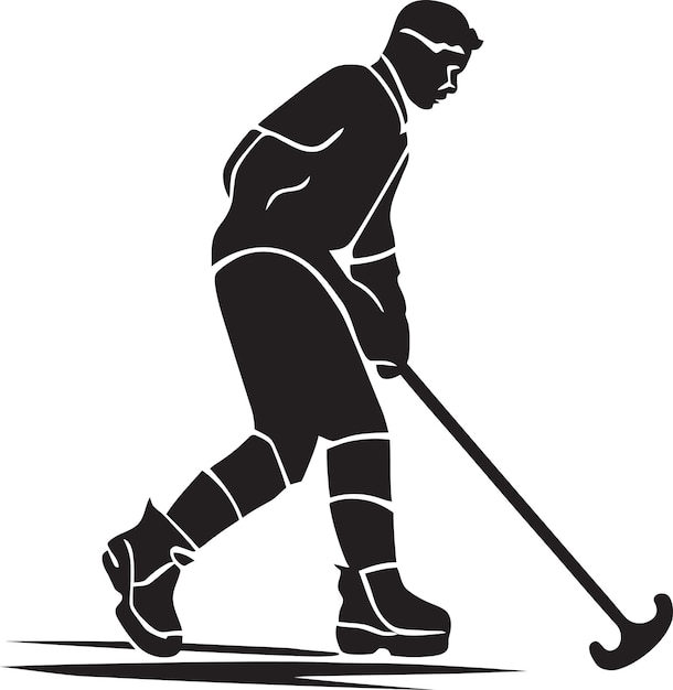 Goal Scoring Maestro Hockey Player Vector Illustration