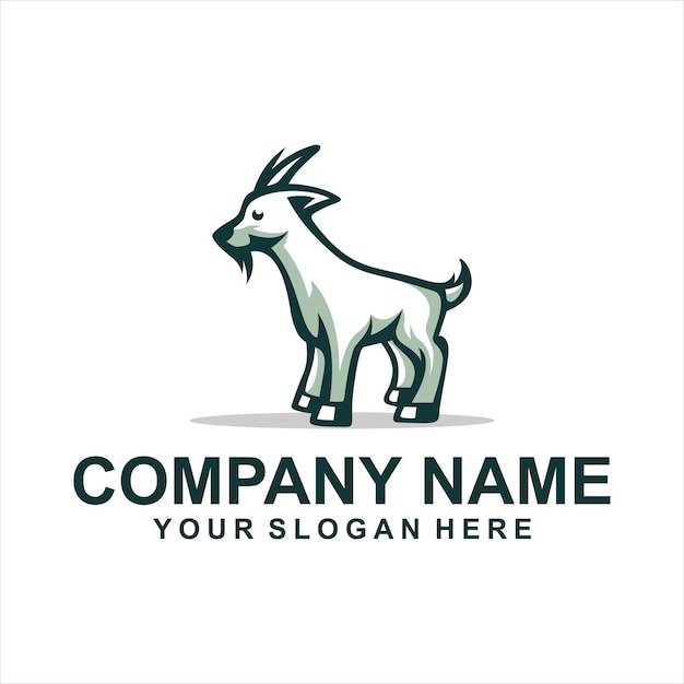 goat animals logo vector