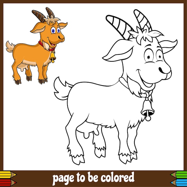 Goat cartoon coloring pictures