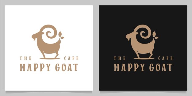 Goat Coffee Seed espresso logo design retro vintage illustration