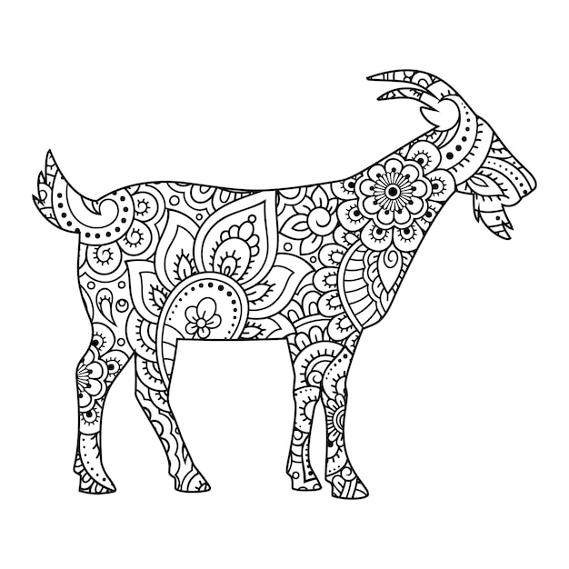 Goat Coloring Page For Kids