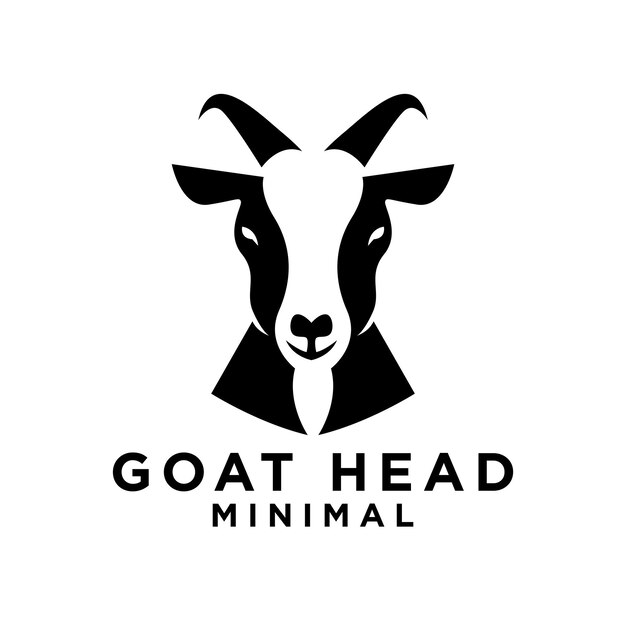 Vector goat head logo icon design illustration