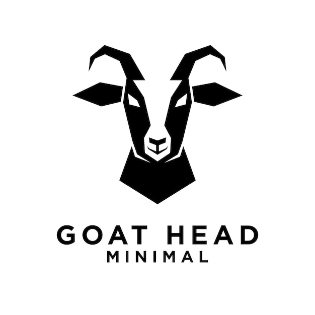 Vector goat head logo icon design illustration