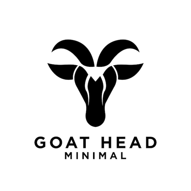 Goat Head logo icon design illustration