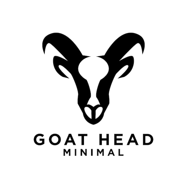 Goat Head logo icon design illustration