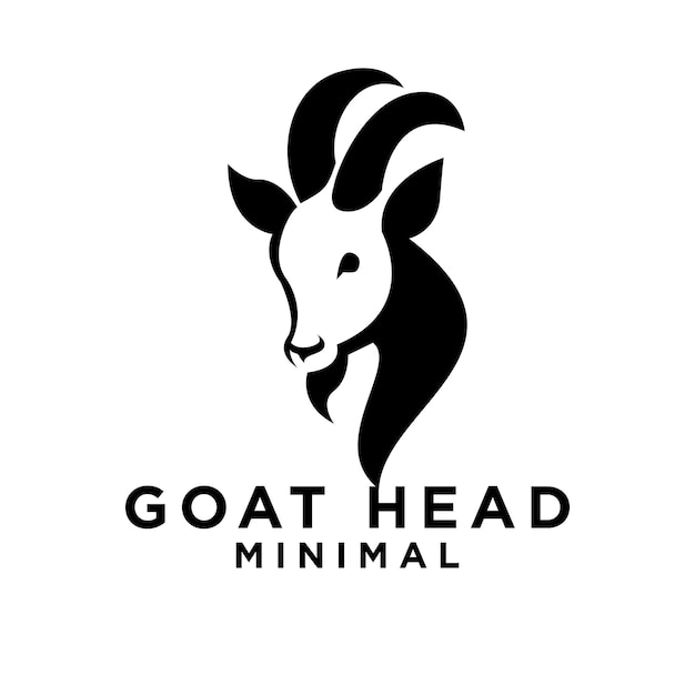 Vector goat head logo icon design illustration