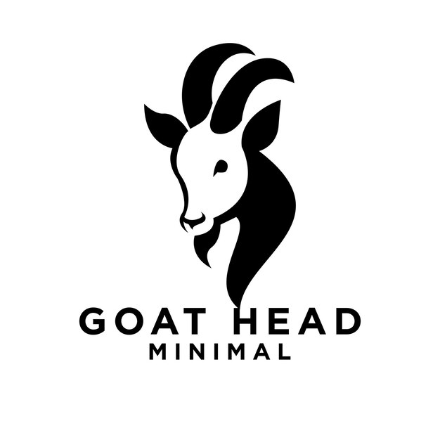 Vector goat head logo icon design illustration