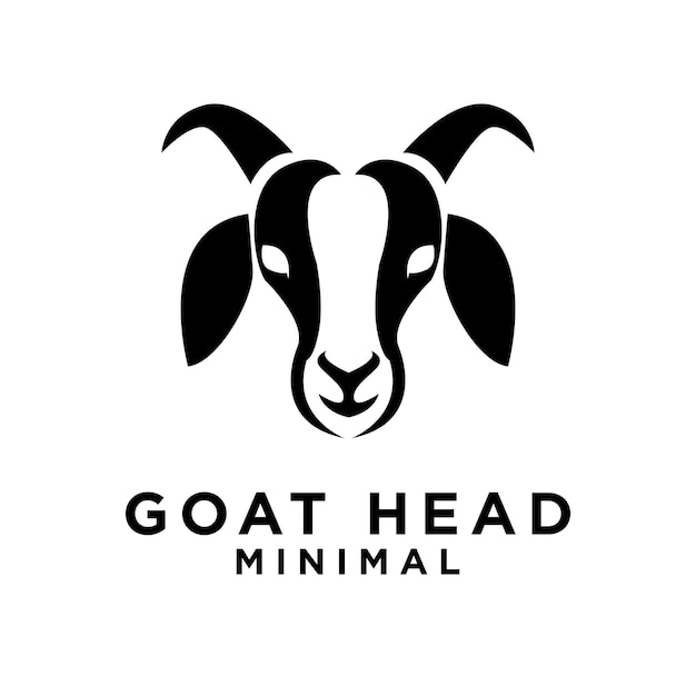 Vector goat head logo icon design illustration