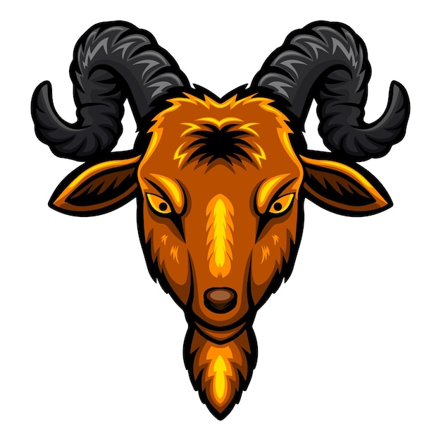 Goat head logo mascot design