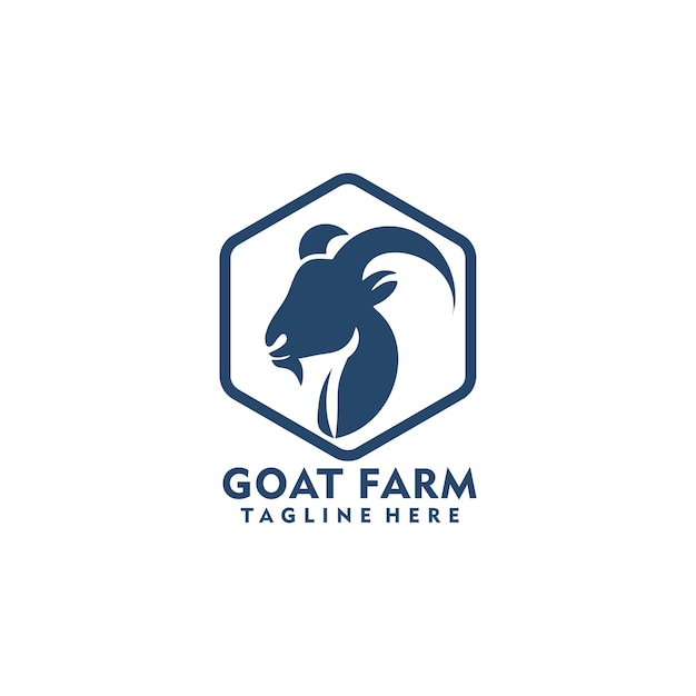 goat head logo vector and vector goat logo