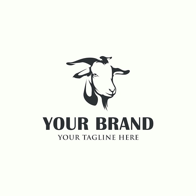 Vector goat head logo vector