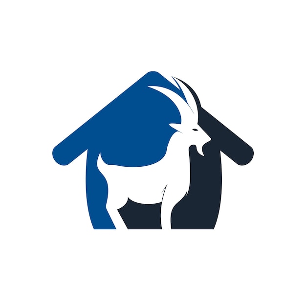 Goat home Logo Template vector design