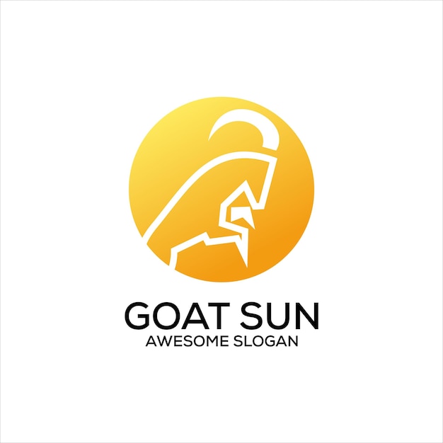 goat icon logo design gradient color