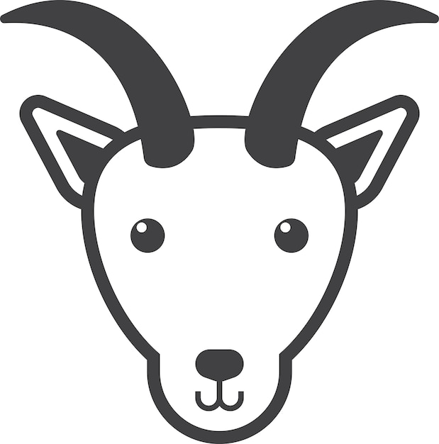 Goat illustration in minimal style