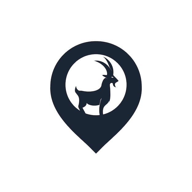 Goat location Logo Template vector design