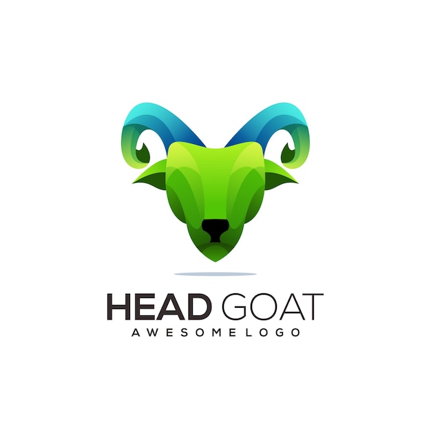 Goat logo colorful gradient abstract