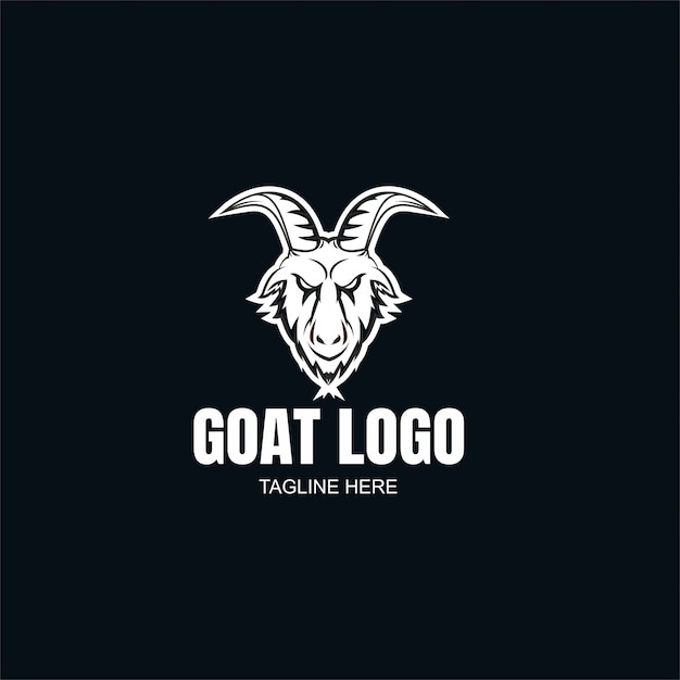 Goat logo template black and white