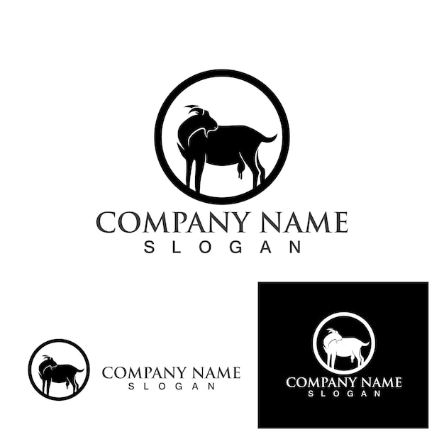 Goat Logo Template vector icon illustration design