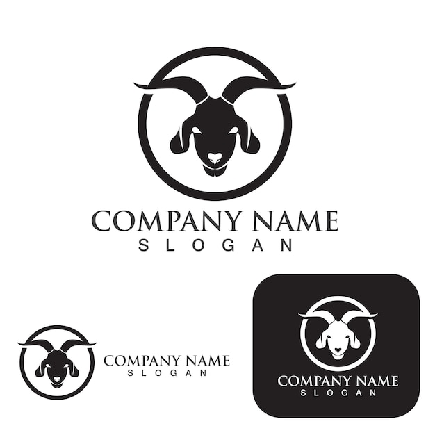 Goat Logo Template vector icon illustration design