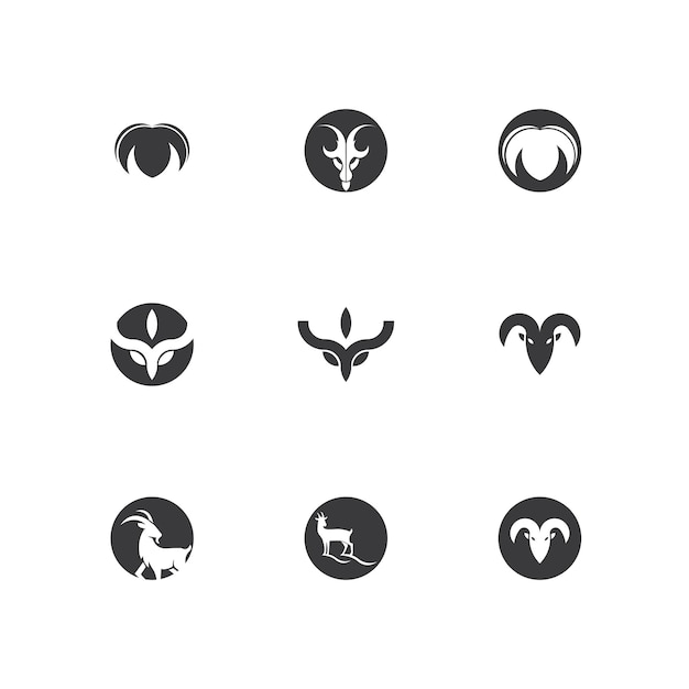 Goat Logo Template vector icon