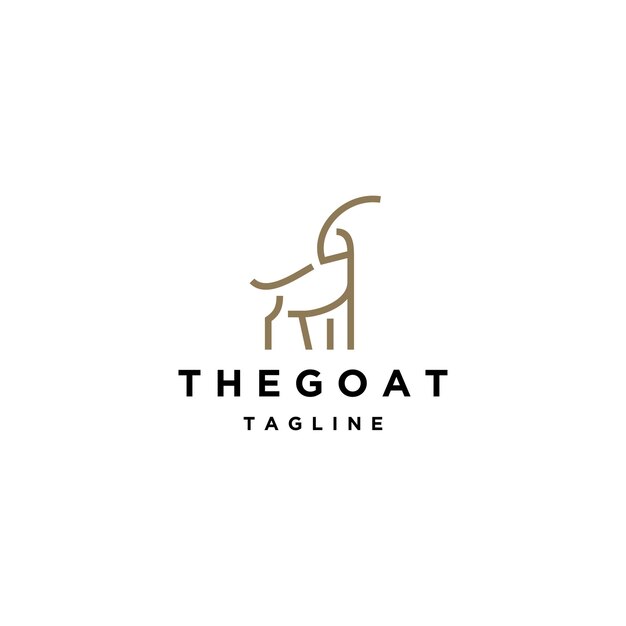 Vector goat logo vector icon design template