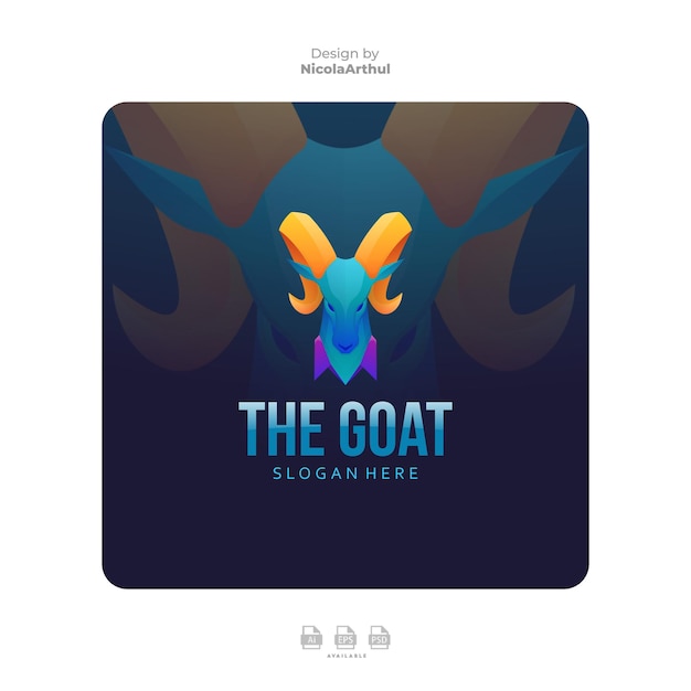 Vector goat modern logo