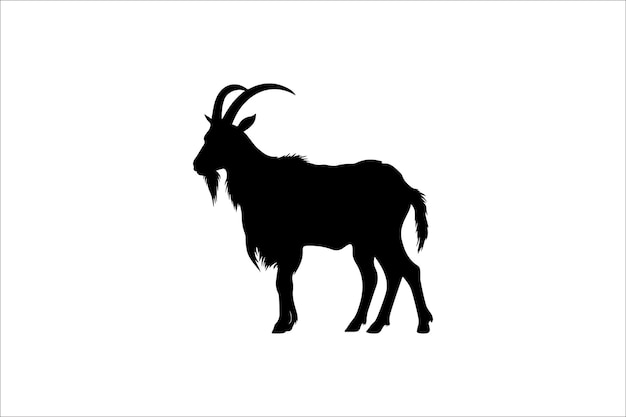 Vector goat silhouette vector bundle illustration goat silhouette