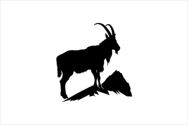 Vector goat silhouette vector bundle illustration goat silhouette